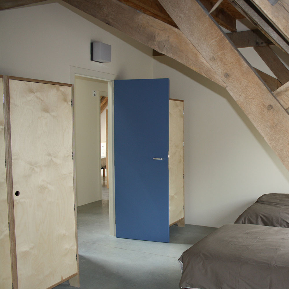 Chambre bleue du gîte de la Ferme de Forestaille